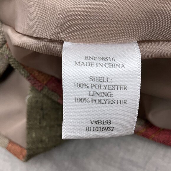 Coldwater Creek Jacket‎ Women Medium Rust Green Herringbone Tweedy Patch Boho - Picture 4 of 11